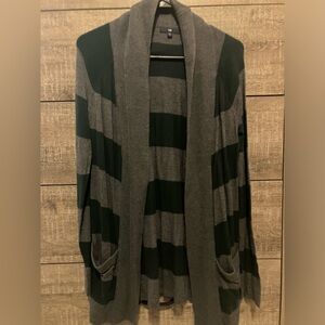 Small S Gap Long Sweater Cardigan Gray and Green